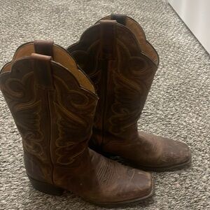 Brown cowboy boots